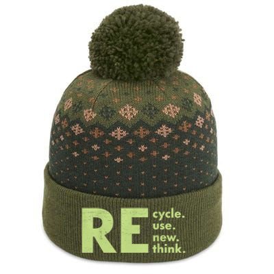 Recycle Reuse Renew Rethink Crisis Environmental Activism The Baniff Cuffed Pom Beanie