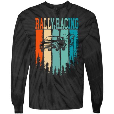 Rally Racing Retro Vintage Tie-Dye Long Sleeve Shirt