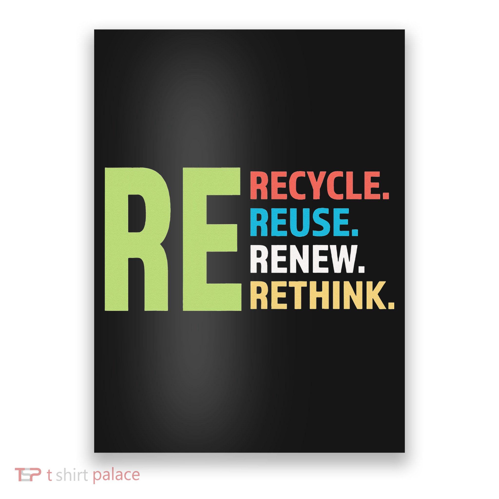 Recycle Reuse Renew Rethink Crisis Environmental Activism Poster