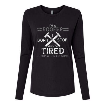 Roofing Roofer Womens Cotton Relaxed Long Sleeve T-Shirt