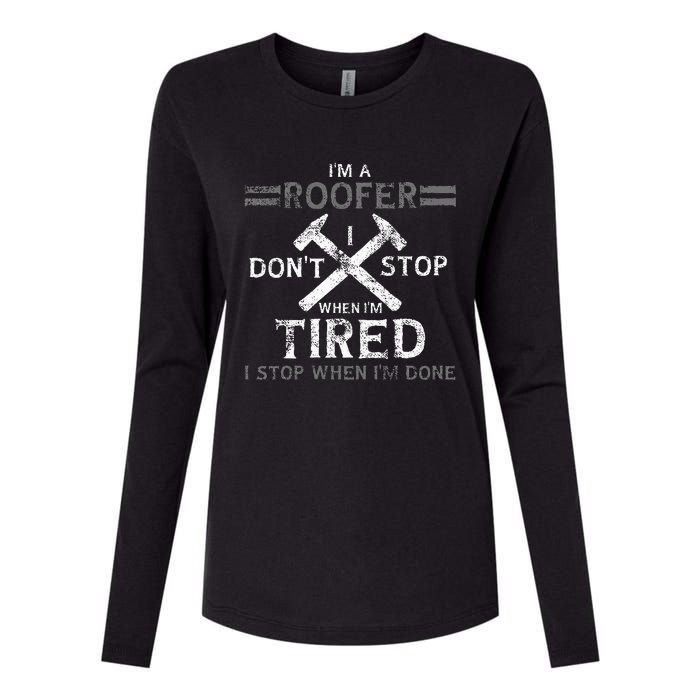 Roofing Roofer Womens Cotton Relaxed Long Sleeve T-Shirt