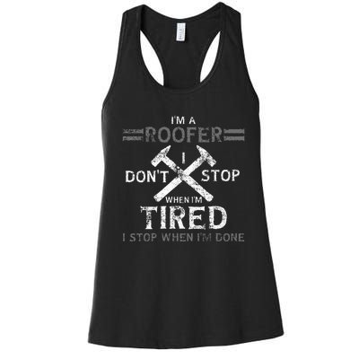 Roofing Roofer Women's Racerback Tank