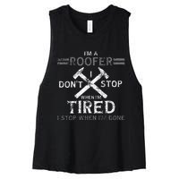 Roofing Roofer Women's Racerback Cropped Tank