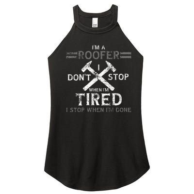 Roofing Roofer Women's Perfect Tri Rocker Tank