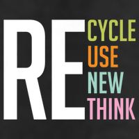 Recycle Reuse Renew Rethink Crisis Environmental Activism 7 Panel Mesh Trucker Snapback Hat