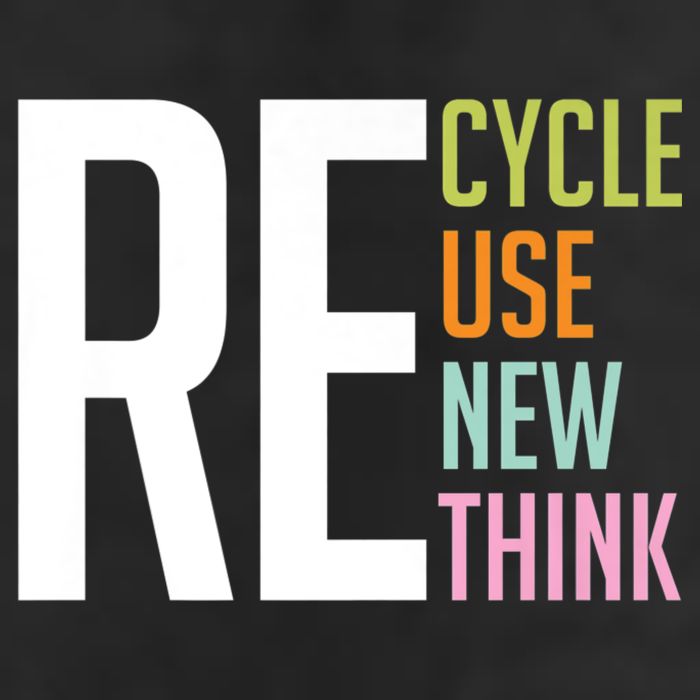 Recycle Reuse Renew Rethink Crisis Environmental Activism 7 Panel Mesh Trucker Snapback Hat
