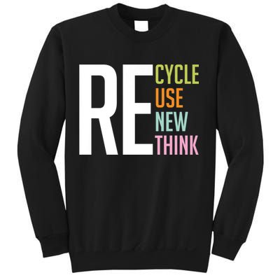 Recycle Reuse Renew Rethink Crisis Environmental Activism Sweatshirt