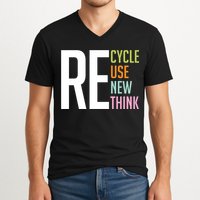 Recycle Reuse Renew Rethink Crisis Environmental Activism V-Neck T-Shirt
