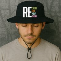 Recycle Reuse Renew Rethink Crisis Environmental Activism Bucket Hat