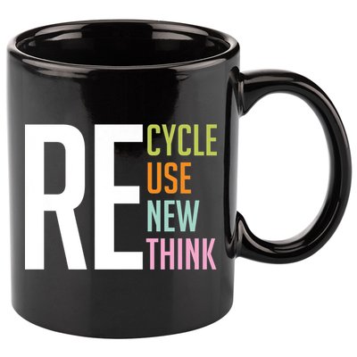 Recycle Reuse Renew Rethink Crisis Environmental Activism 11oz C Handle Ceramic Mug