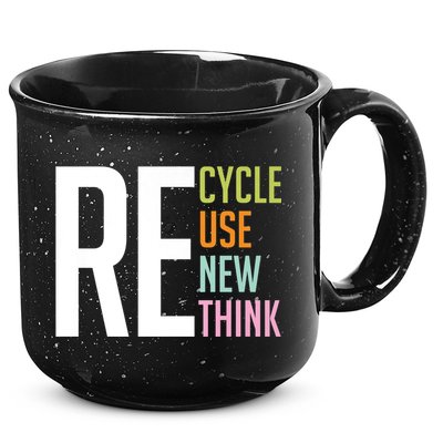 Recycle Reuse Renew Rethink Crisis Environmental Activism 15oz Campfire Ceramic Mug
