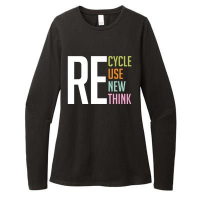 Recycle Reuse Renew Rethink Crisis Environmental Activism Womens CVC Long Sleeve Shirt