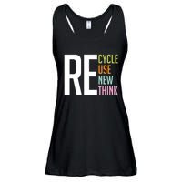 Recycle Reuse Renew Rethink Crisis Environmental Activism Ladies Essential Flowy Tank