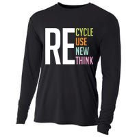 Recycle Reuse Renew Rethink Crisis Environmental Activism Cooling Performance Long Sleeve Crew