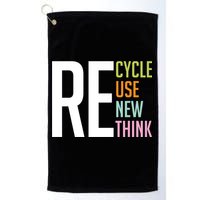 Recycle Reuse Renew Rethink Crisis Environmental Activism Golf Towel