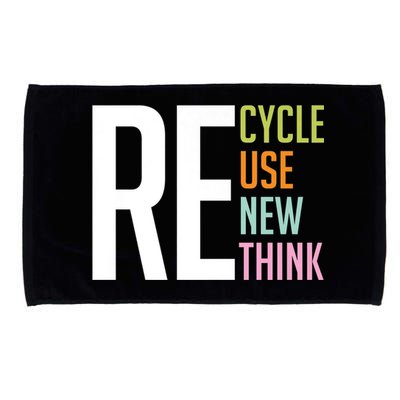 Recycle Reuse Renew Rethink Crisis Environmental Activism Microfiber Hand Towel