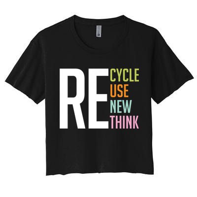 Recycle Reuse Renew Rethink Crisis Environmental Activism Crop Top