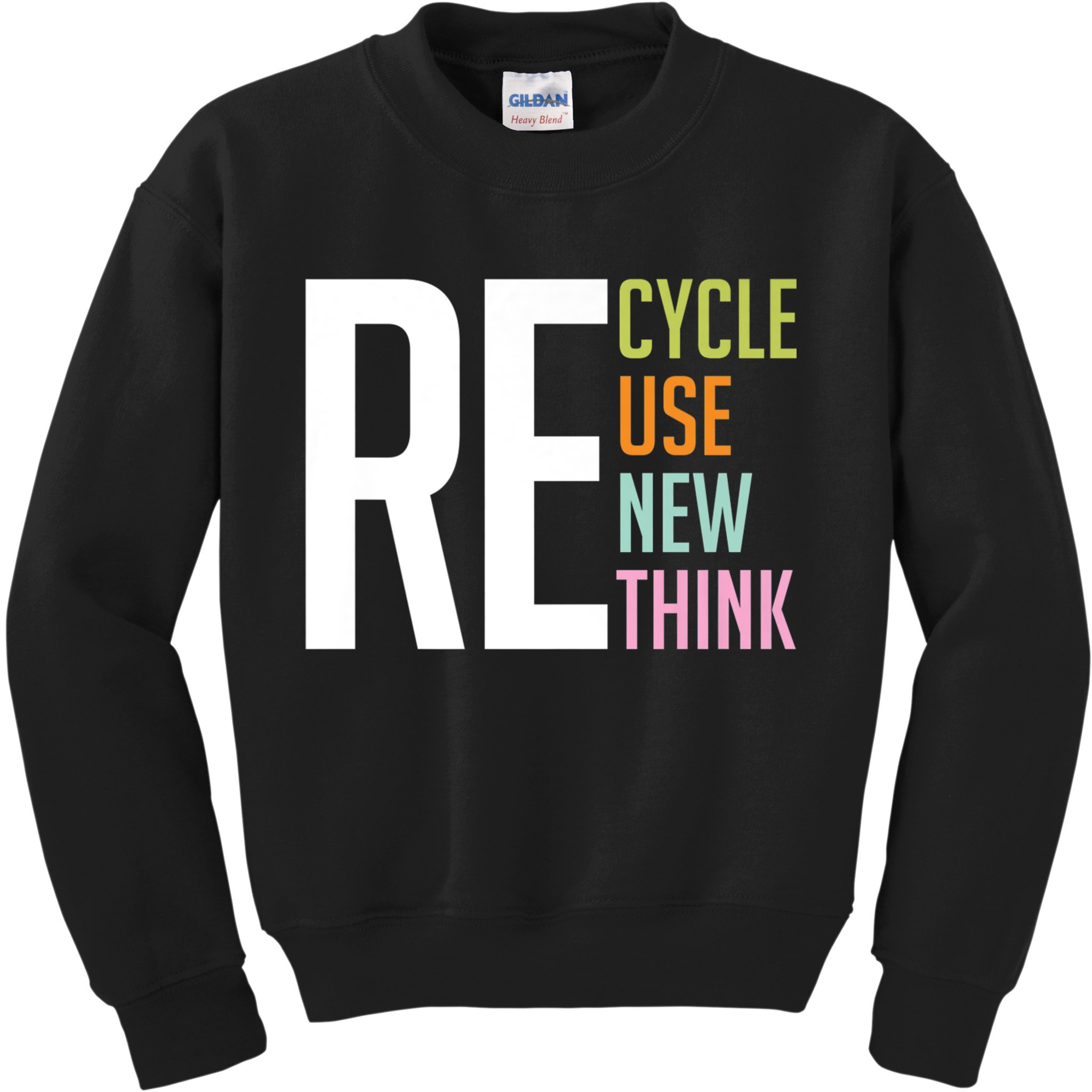 Recycle Reuse Renew Rethink Crisis Environmental Activism Kids Sweatshirt
