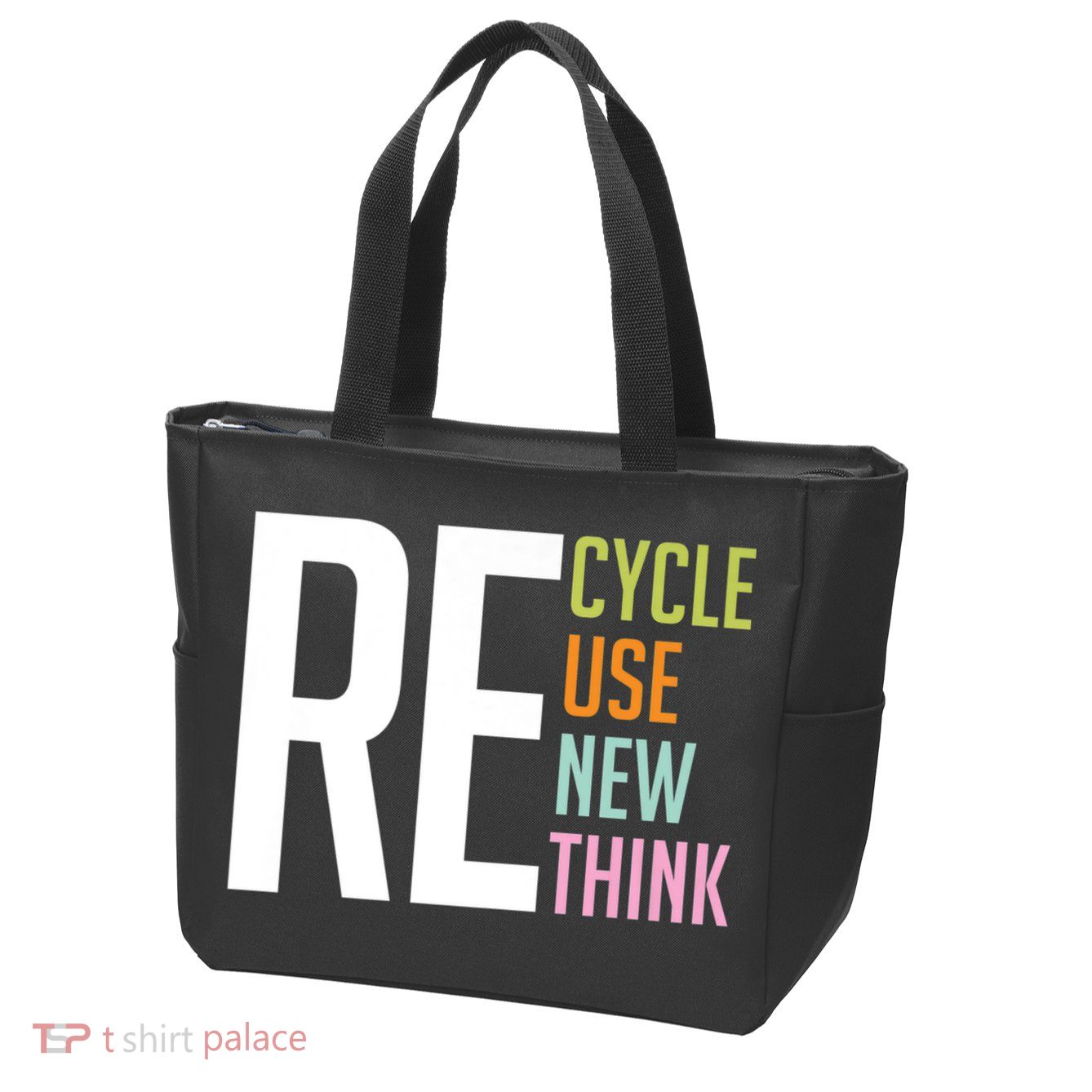 Recycle Reuse Renew Rethink Crisis Environmental Activism Zip Tote Bag