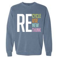 Recycle Reuse Renew Rethink Crisis Environmental Activism Garment-Dyed Sweatshirt