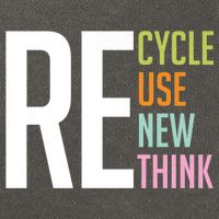 Recycle Reuse Renew Rethink Crisis Environmental Activism Cotton Canvas Backpack