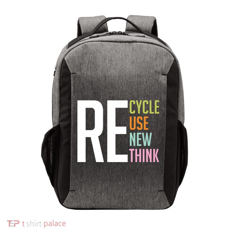 Recycle Reuse Renew Rethink Crisis Environmental Activism Vector Backpack