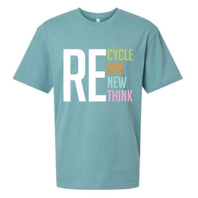 Recycle Reuse Renew Rethink Crisis Environmental Activism Sueded Cloud Jersey T-Shirt