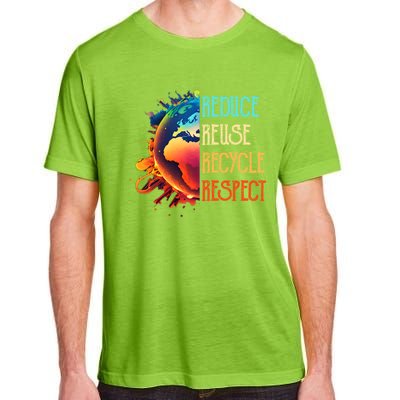 Reduce Reuse Recycle Respect Save The Earth Awareness Gift Adult ChromaSoft Performance T-Shirt