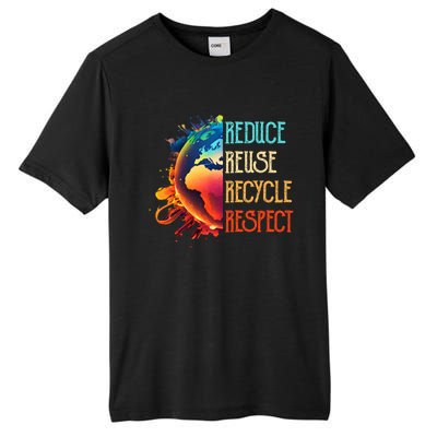 Reduce Reuse Recycle Respect Save The Earth Awareness Gift Tall Fusion ChromaSoft Performance T-Shirt