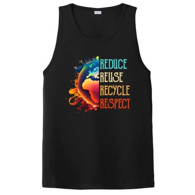 Reduce Reuse Recycle Respect Save The Earth Awareness Gift PosiCharge Competitor Tank