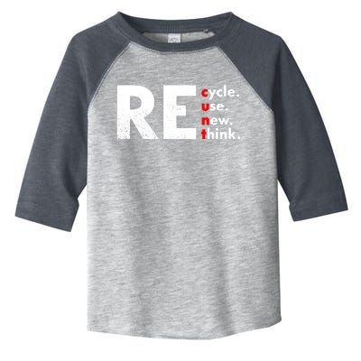 Recycle Reuse Renew Rethink Crisis Environmental Activism Toddler Fine Jersey T-Shirt