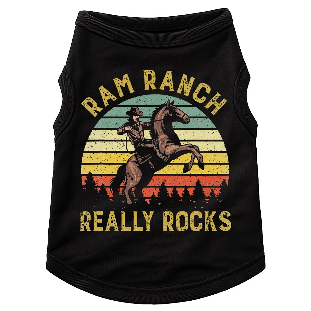 Ram Ranch Really Rocks Vintage Western Cow Country Lover Doggie Tank