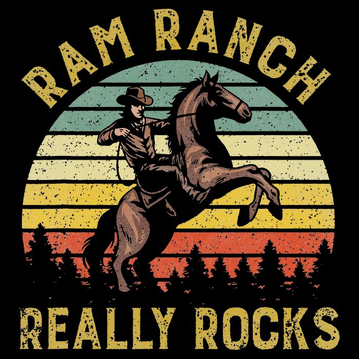Ram Ranch Really Rocks Vintage Western Cow Country Lover Doggie Tank