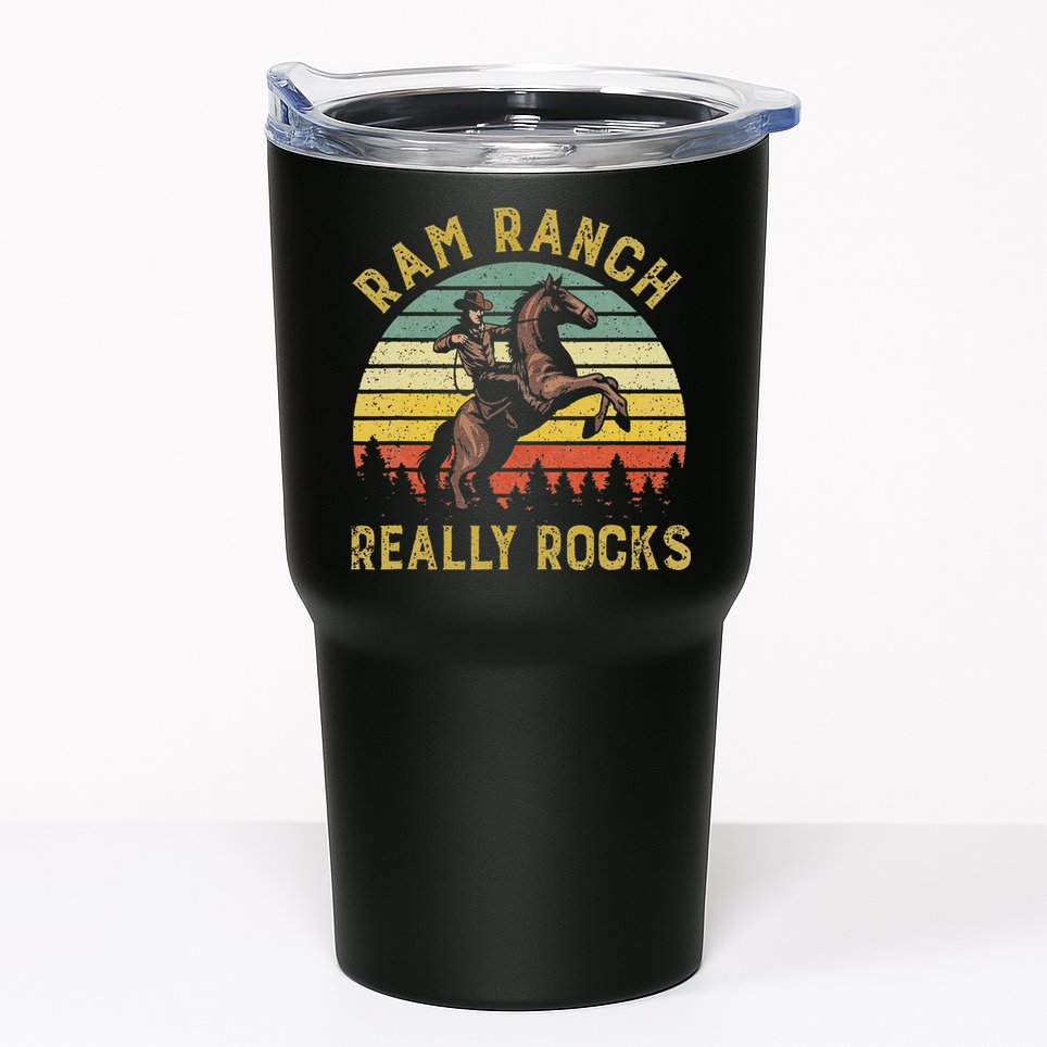 Ram Ranch Really Rocks Vintage Western Cow Country Lover Tumbler