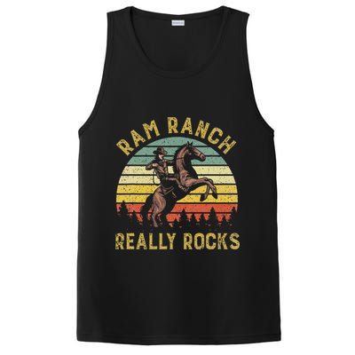 Ram Ranch Really Rocks Vintage Western Cow Country Lover PosiCharge Competitor Tank