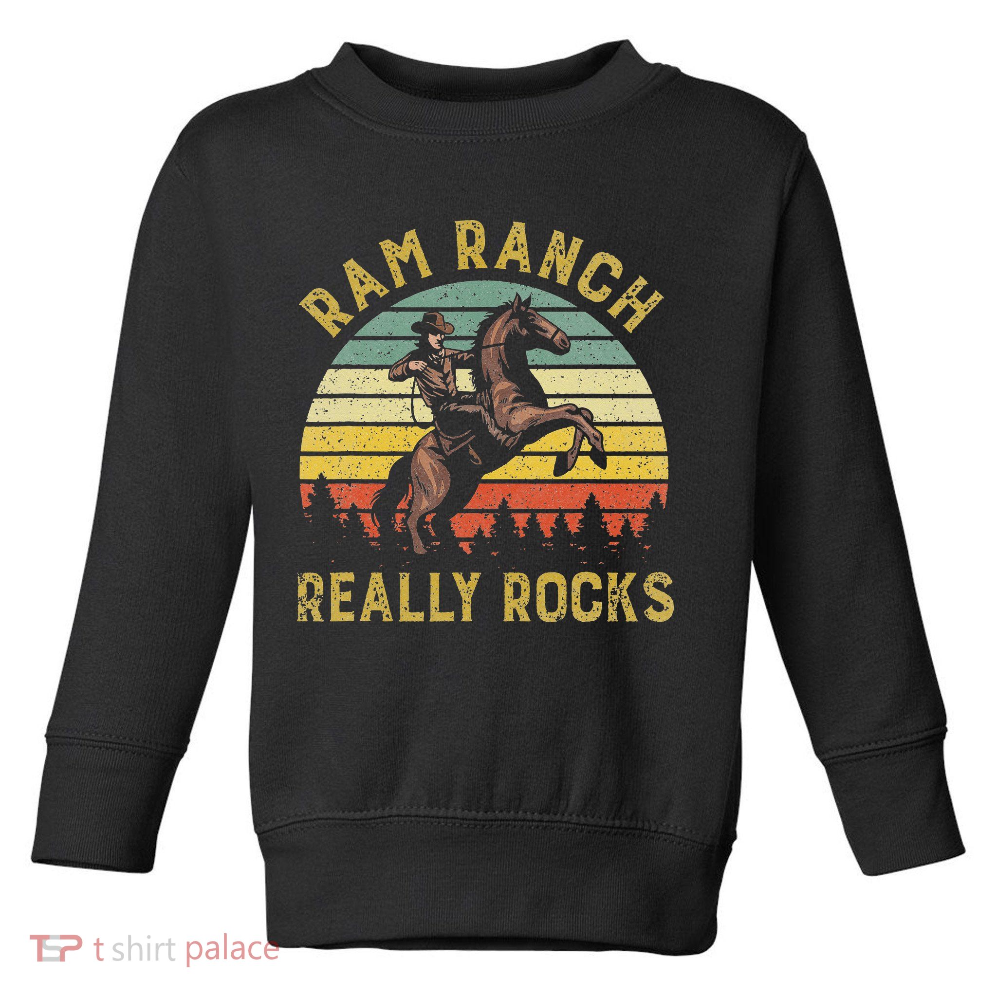 Ram Ranch Really Rocks Vintage Western Cow Country Lover Toddler Sweatshirt