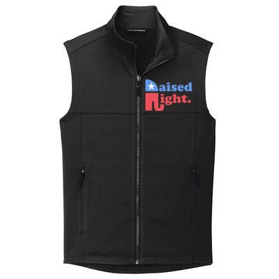 Raised Right Republican Elephant Retro Style Distressed Gift Collective Smooth Fleece Vest