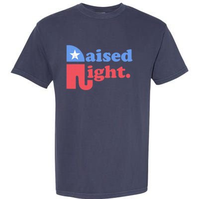 Raised Right Republican Elephant Retro Style Distressed Gift Garment-Dyed Heavyweight T-Shirt