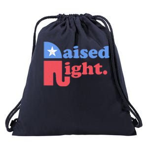 Raised Right Republican Elephant Retro Style Distressed Gift Drawstring Bag