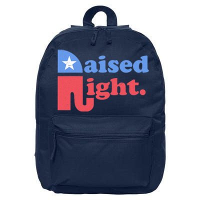 Raised Right Republican Elephant Retro Style Distressed Gift 16 in Basic Backpack