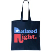 Raised Right Republican Elephant Retro Style Distressed Gift Tote Bag