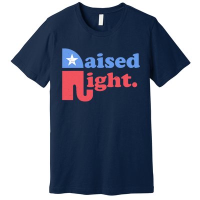 Raised Right Republican Elephant Retro Style Distressed Gift Premium T-Shirt