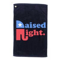 Raised Right Republican Elephant Retro Style Distressed Gift Platinum Collection Golf Towel