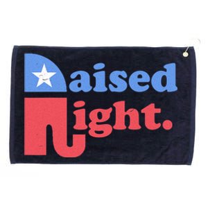 Raised Right Republican Elephant Retro Style Distressed Gift Grommeted Golf Towel