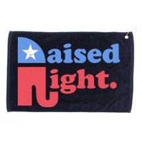 Raised Right Republican Elephant Retro Style Distressed Gift Grommeted Golf Towel