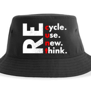 Recycle Reuse Renew Rethink Crisis Environmental Activism Sustainable Bucket Hat