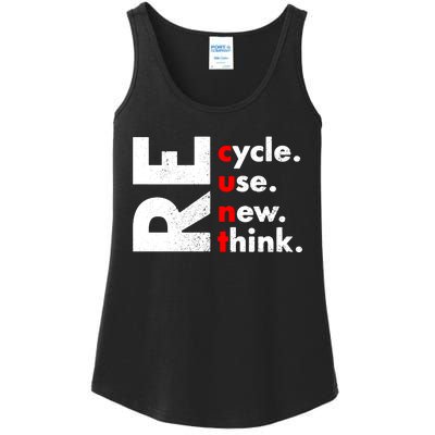 Recycle Reuse Renew Rethink Crisis Environmental Activism Ladies Essential Tank