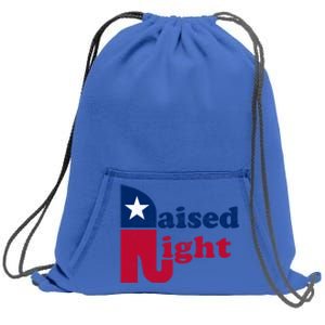 Raised Right Republican Elephant Retro Style Patriotic Gift Cute Gift Sweatshirt Cinch Pack Bag