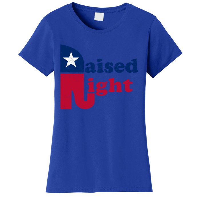 Raised Right Republican Elephant Retro Style Patriotic Gift Cute Gift Women's T-Shirt