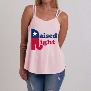 Raised Right Republican Elephant Retro Style Patriotic Gift Cute Gift Women's Strappy Tank